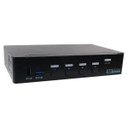 REXTRON 4 Port USB-A KVM Switch with Audio & Hotkey Control. 4 Computers Share Up to 4x USB HID Peripherals. Supports VGA - DVI - HDMI - DP. Supports 4K@60Hz