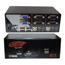 REXTRON Dual View 2 Port VGA/USB KVM Switch with Audio.