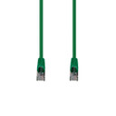 DYNAMIX 1m Cat6A S/FTP Green Slimline Shielded 10G Patch Lead. 26AWG (Cat6 Augmented) 500MHz with Gold Plate Connectors.