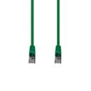 DYNAMIX 10m Cat6A S/FTP Green Slimline Shielded 10G Patch Lead. 26AWG (Cat6 Augmented) 500MHz with Gold Plate Connectors.