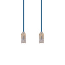 DYNAMIX 0.75m Cat6A 10G Blue Ultra-Slim Component Level UTP Patch Lead (30AWG) with RJ45 Unshielded Gold Plated Connectors. Supports PoE IEEE 802.3af (15.4W).