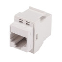 DYNAMIX Cat6 Rated RJ45 8C Joiner, 2-Way (2x RJ45 Sockets) Colour White