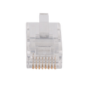 DYNAMIX Cat6 RJ45 Plug 20pc Bag, 8P8C 2 Piece Modular Plug (Rounded Solid). 50 micron