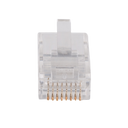 DYNAMIX Cat6 RJ45 Plug 20pc Bag, 8P8C 2 Piece Modular Plug (Rounded Solid). 50 micron