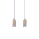 DYNAMIX 0.5m Cat6A 10G White Ultra-Slim Component Level UTP Patch Lead (30AWG) with RJ45 Unshielded Gold Plated Connectors. Supports PoE IEEE 802.3af (15.4W).