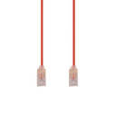 DYNAMIX 1m Cat6A 10G Red Ultra-Slim Component Level UTP Patch Lead (30AWG) with RJ45 Unshielded Gold Plated Connectors. Supports PoE IEEE 802.3af (15.4W).