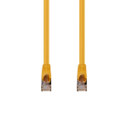DYNAMIX 0.5m Cat6A S/FTP Yellow Slimline Shielded 10G Patch Lead. 26AWG (Cat6 Augmented) 500MHz with Gold Plate Connectors.