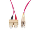 DYNAMIX 15M 50u LC/SC OM4 Fibre Lead (Duplex, Multimode) Raspberry Pink LSZH Jacket