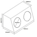 Subwoofer Box For 2 X 10" Sub Double Black