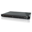 CTC UNION 20 Port Managed SFP Patching HUB. Converts 100/1000Base-FX Ethernet copper to 100 & 1000Mbps SFP fibre. With SNMP and Web-base management for remote