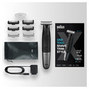 Braun Series X XT5200 Wet & Dry All-In-One Tool w/ 6 Attachments and Travel Pouch – Black/Grey-Metal
