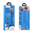 Hoco 2 in 1 Selfie Stick w/ Camera Mount  QuadPod  Remote (K21)