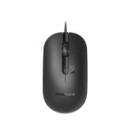 PROMATE 4-Button Wired Optical Mouse with 2400dpi. MaxComfort Adjustable DPI with up to 6  Million Keystrokes. Anti-Slip Silicone Grip. 1.5m Cable. Plug & Play. Ambidextrous Design. Black