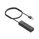 UNITEK USB 3.0 4-Port hub with 1.2m Cable. Speed Data Transfer Rate up to 5Gbps. Plug and play. LED Indicator. Includes Optional Power Port (Micro USB). 