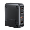 UNITEK 70W Desktop GaN Charging Station with 2x USB-C PD Ports & 2x USB-A QC3.0 Ports. Built-in Smart Protection. Includes Slim Cradle. Charge 4 Devices Simultaneously. 1.5m Power Cord. Black Colour