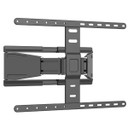 BRATECK 43"-90" Full Motion Ultra-Slim TV Wall Mount Bracket. VESA Support up to 600x400. Profile 19.5-250mm. Bubble Level Included. Tilt 7 Swivel. Max Load 50Kgs. Matte Black Colour