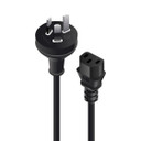 Alogic 2M Aus 3 Pin Wall To Iec C13 - Male To Female - Retail Box Packaging