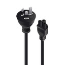 Alogic 2M Aus Pin Mains Plug To Iec C5 - Male To Female - Retail Box Packaging