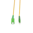 DYNAMIX 1M 9u LCAPC/SCAPC Simplex Single Mode G657A1 Bend Insensitive Fibre Lead. Yellow LSZH Jacket   