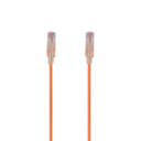 DYNAMIX 2m Cat6A 10G Orange Ultra-Slim Component Level UTP Patch Lead (30AWG) with RJ45 Unshielded Gold Plated Connectors. Supports PoE IEEE 802.3af (15.4W). 