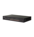 EDGECORE 10 Port Lite L2 Smart Gigabit Web Managed PoE Switch with 8 PoE Ports (90W) and 2 SFP Ports. 250W Power Budget. 6KV Power Surge Protection. Fan-Cooled Design.