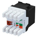 DYNAMIX Cat6 UTP Keystone RJ45 Jack for 110 Face Plate. T568A/B Wiring. 180 Jack. Colour Black.   