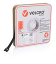 VELCRO One-Wrap 25mm x 300mm Pre-sized Ties. 75 Ties per Roll. Integrated Hook & Loop. Easy Adjustable & Strong. Re-usable. Easy Cable Management. Black Colour 