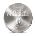 PROCELL Lithium CR2025 Coin Battery. Box of 20 (4x Strips of 5)    