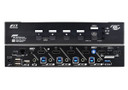 REXTRON 4-Port Seamless True 4K KVM Switch with Video Matrix, PbP Mode, MbM Mode, USB 3.2, Serieal & Hotkey Controls.  