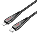 Hoco 27W Nylon Braided Metallic Usb Cable - Lightning To Type C (U133)