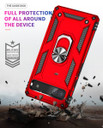 Google Pixel 6a      Military Armour Ring Case    Red