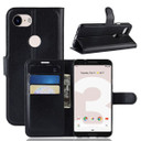 Google Pixel 3A      Pu Wallet Case    [Black]