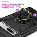 Google Pixel 7a      Military Armour Ring Case    Black