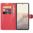 Google Pixel 6 Pro      Pu Wallet Case    [Red]
