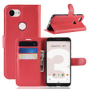 Google Pixel 3A      Pu Wallet Case    [Red]