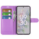 Google Pixel 6A      Pu Wallet Case    [Purple]