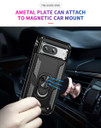 Google Pixel 8a      Military Armour Ring Case    Black