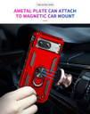 Google Pixel 8a      Military Armour Ring Case    Red