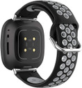Fitbit Versa 4      Silicone Strap   Black/Grey