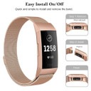 Fitbit Charge 3      Milanese Loop Strap   RoseGold