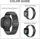 Fitbit Versa 3      Stainless Steel Strap   Black