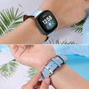 Fitbit Versa 4      PU Leather Strap   Blue