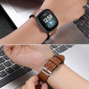 Fitbit Versa 3      PU Leather Strap   Brown
