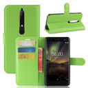 Nokia 6.1      Pu Wallet Case    [Green]