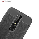 Nokia 6.1 Plus (X6) Leather Texture Case Red