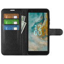 Nokia C02      Pu Wallet Case    [Black]
