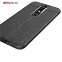 Nokia 6.1 Plus (X6) Leather Texture Case Grey