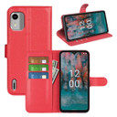 Nokia C12      Pu Wallet Case    [Red]