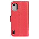 Nokia C12      Pu Wallet Case    [Red]