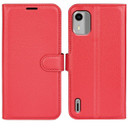 Nokia C12      Pu Wallet Case    [Red]